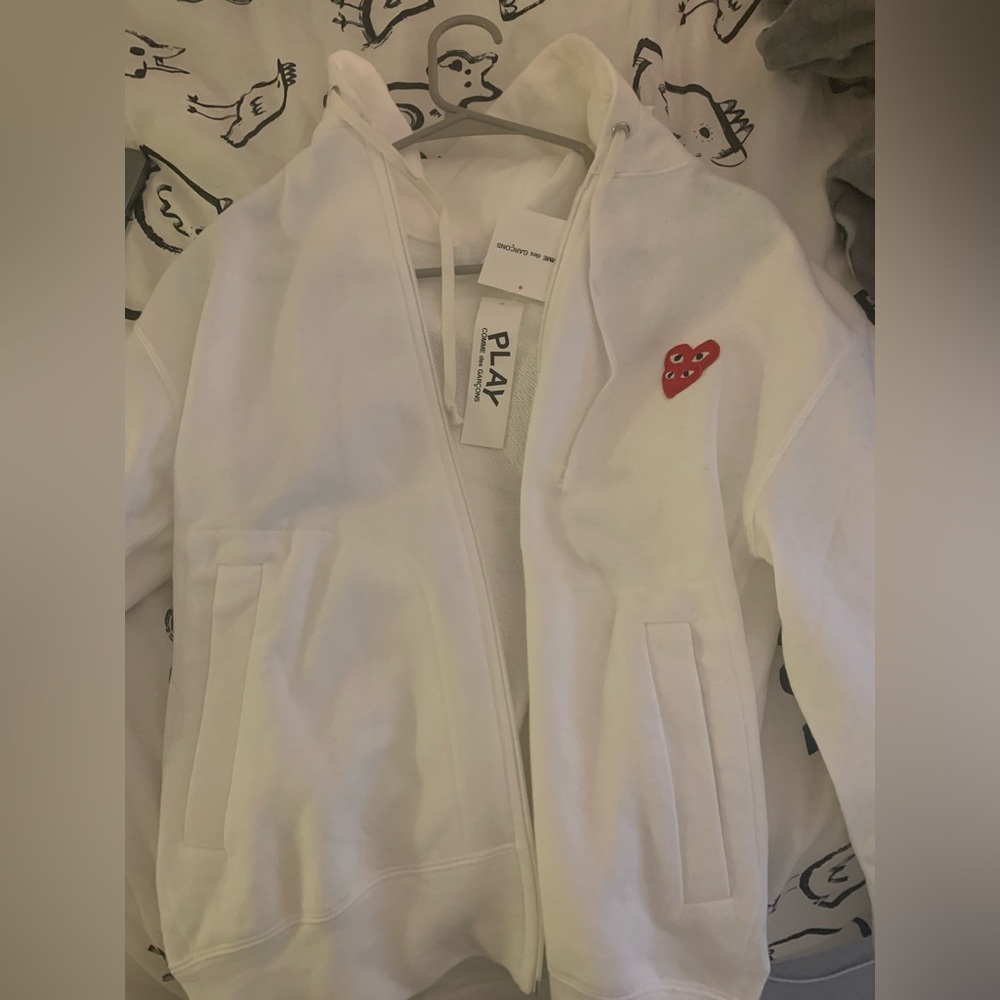 Comme does Garçon PLAY Double Heart Zip Up